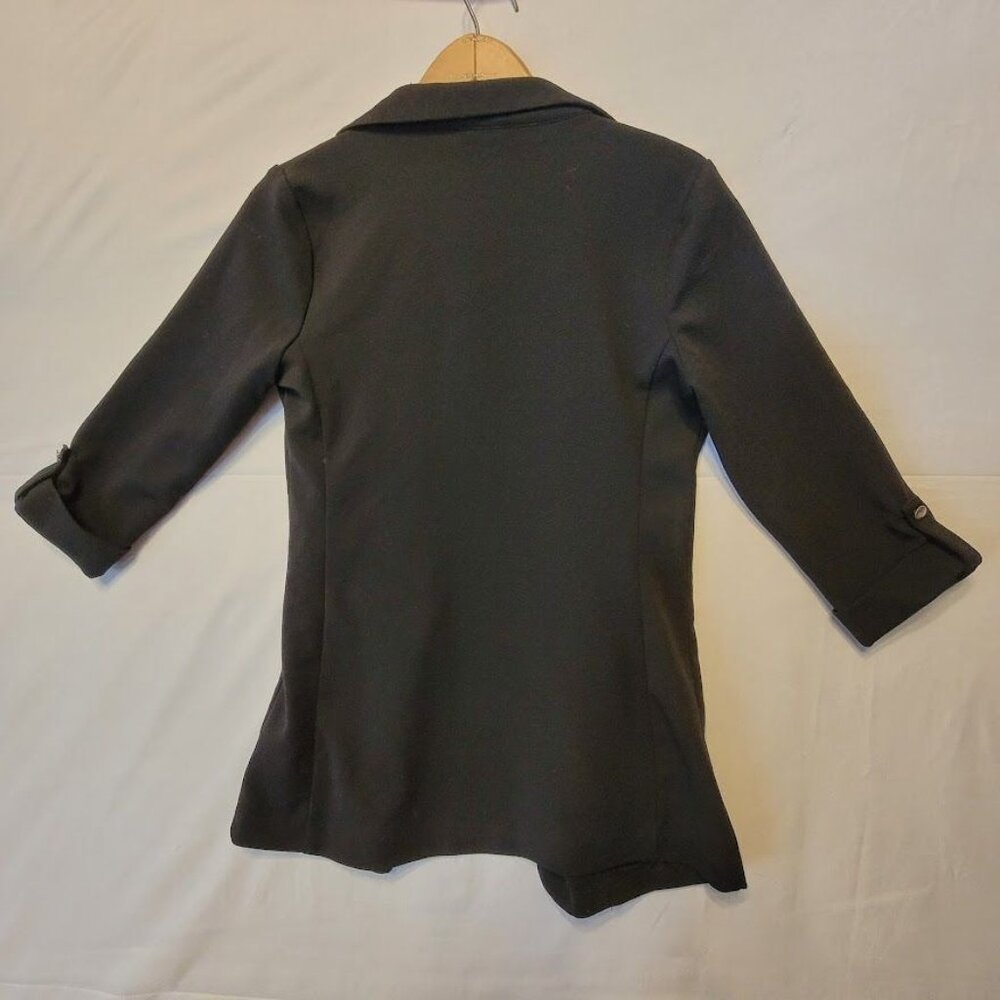 Wearever Junior Women’s Black Open Blazer Jacket Roll Tab Button Sleeve Size XL - Picture 6 of 10